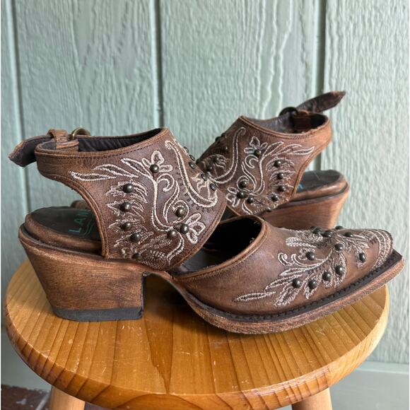 Lane Boots Women's Brown Santorini Buckle Mule 5 - Picture 6 of 8